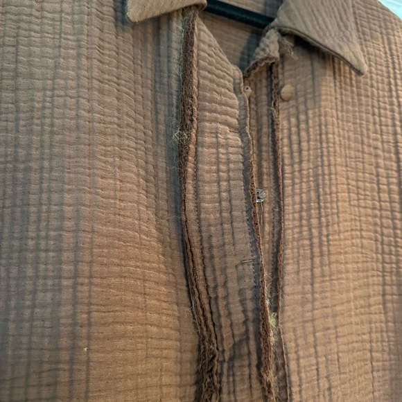 Zara Brown Button Down - Picture 2 of 3